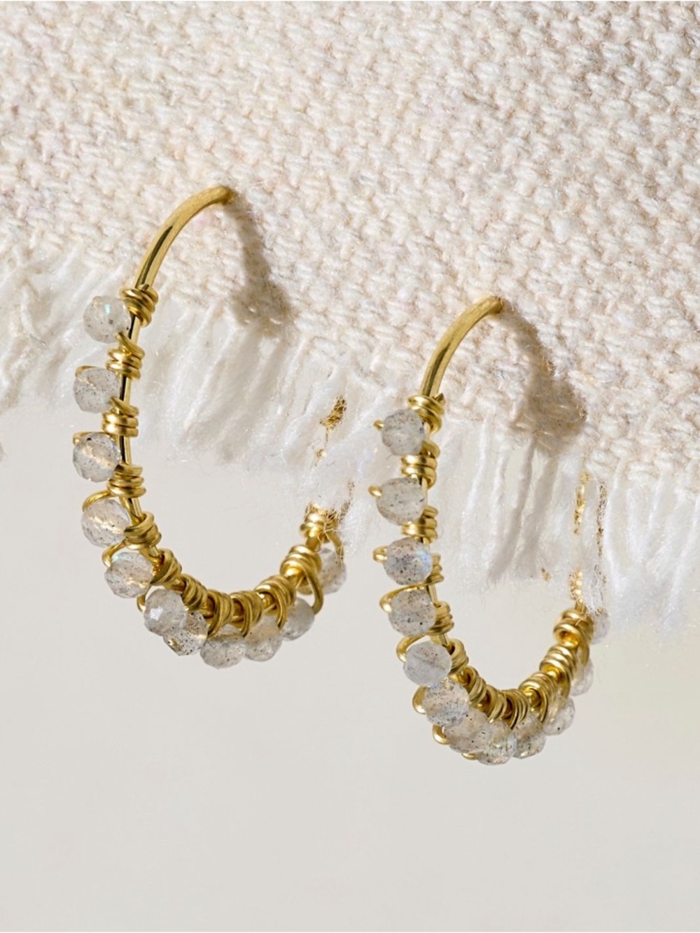 Free People X Robindira Hoop Earrings NWT OS